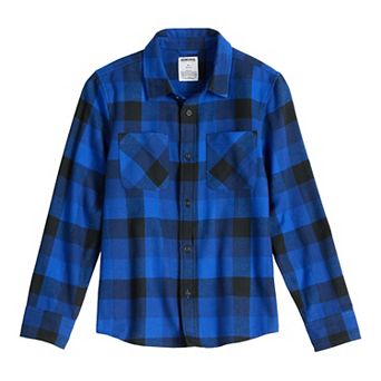 Boys 8-20 Sonoma Goods For Life® Flannel Long Sleeve Shirt in Regular & Husky