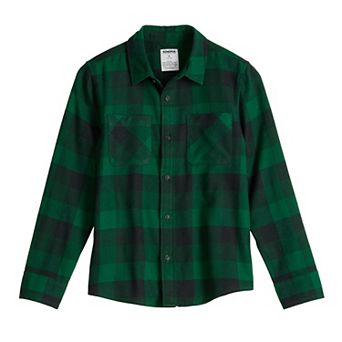 Boys 8-20 Sonoma Goods For Life® Flannel Long Sleeve Shirt in Regular & Husky