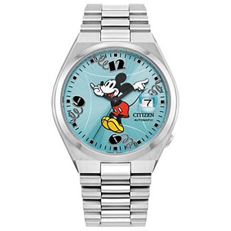 Disney's Mickey Mouse Eco-Drive Watch with Blue Dial & Stainless Steel Bracelet by Citizen – NJ0156-50L