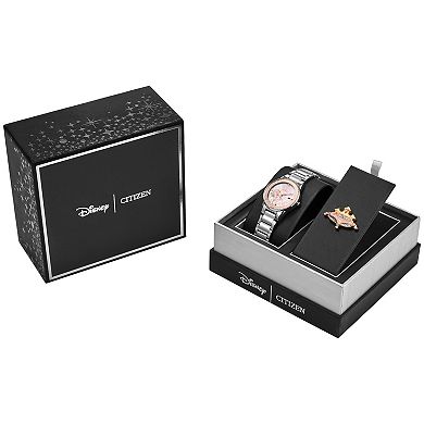 Disney's Sleeping Beauty Aurora Enchanted Eco-Drive Watch with Stainless Steel Bracelet & Pin Box Set by Citizen – GA1081-65N
