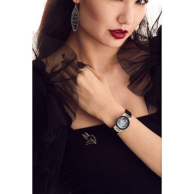 Disney's Villain Maleficent Eco-Drive Watch with Black Leather Strap & Stainless Steel Case by Citizen – GA1080-41Y