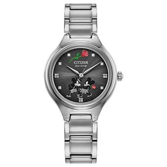 Disney's Mickey & Minnie Tango Eco-Drive Watch with Stainless Steel Bracelet by Citizen – FE2101-58W