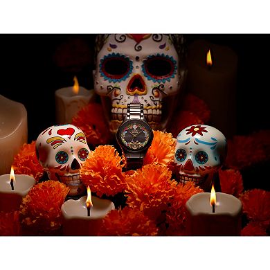 Disney / Pixar’s Coco Sugar Skull Eco-Drive Watch with Black Ion-Plated Stainless Steel Bracelet by Citizen – EM1175-51W