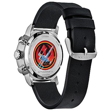 Star Wars Rebel Starfighter Eco-Drive Watch with Black Leather Strap & Pin Box Set by Citizen – CA0870-43W