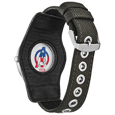 Marvel's Captain America Forever Eco-Drive Watch with Black Dial & Cordura Strap by Citizen – BV1140-00W