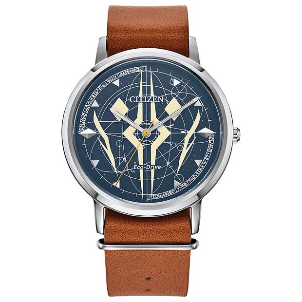 Star Wars Ahsoka Tano Eco-Drive Watch with Brown Leather Strap