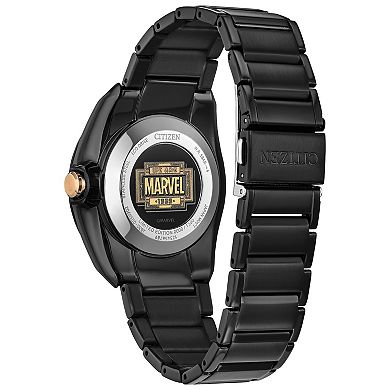 Marvel's Avengers Eco-Drive Watch with Black Ion-Plated Stainless Steel Bracelet & Pin Box Set by Citizen – AW2085-61W