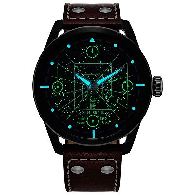 Star Wars X-Wing Fighter Eco-Drive Watch with Black Ion-Plated