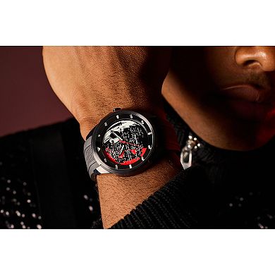 Star Wars Death Star Eco-Drive Watch with Black Ion-Plated Stainless Steel Case & Silicone Strap by Citizen – AW1606-06W