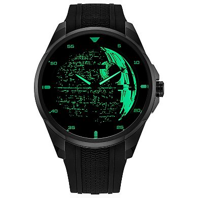 Star Wars Death Star Eco-Drive Watch with Black Ion-Plated Stainless Steel Case & Silicone Strap by Citizen – AW1606-06W