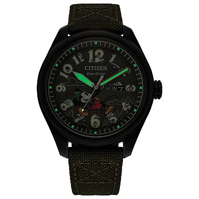 Disney's Mickey Mouse Alpine Climber Eco-Drive Watch with Cordura Strap & Pin Box Set by Citizen – AW0148-47W