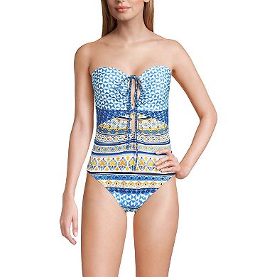 Women's Lands' End Cut Out Multiway Halter High Leg One Piece Swimsuit
