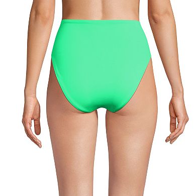 Women's Lands' End High Waisted High Leg Bikini Bottoms