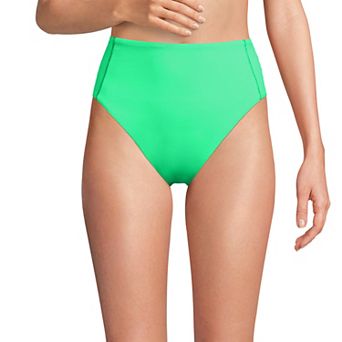 Women's Lands' End High Waisted High Leg Bikini Bottoms
