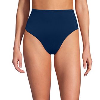 Women's Lands' End High Waisted High Leg Bikini Bottoms