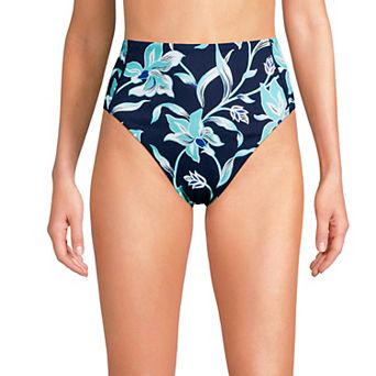 Women's Lands' End High Waisted High Leg Bikini Bottoms