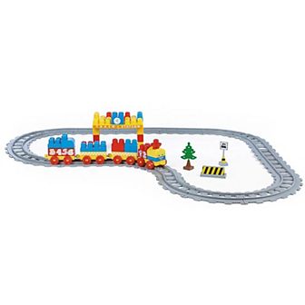 Dolu: Blocks, Assembly Station & Tracks 89 pc Train Set