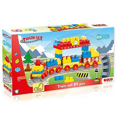 Dolu: Blocks, Assembly Station & Tracks 89-Pc. Train Set