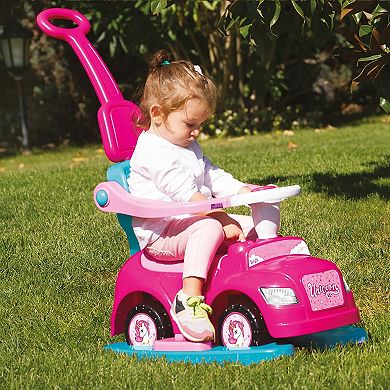 Dolu: Unicorn Ride On Car: 4-In-1 Walk & Drive
