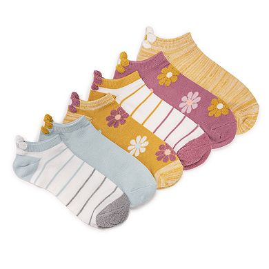 Women's MUK LUKS 6-Pack 3D Tab Low Cut Socks