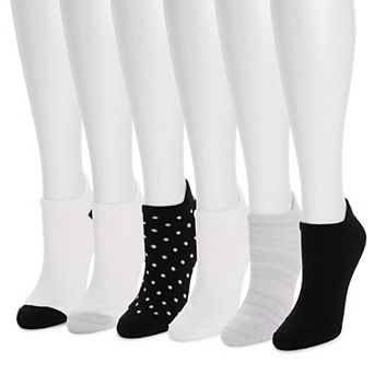 Women's MUK LUKS Sporty Ankle Socks 6-Pack