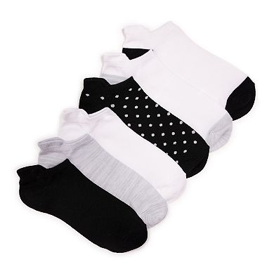 Women's MUK LUKS Sporty Ankle Socks 6-Pack