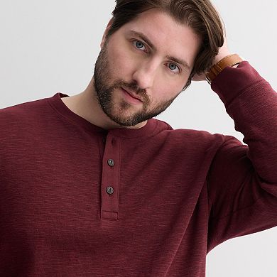 Big & Tall Sonoma Goods For Life® Long Sleeve Henley Tee