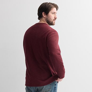 Big & Tall Sonoma Goods For Life® Long Sleeve Henley Tee