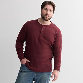 Big & Tall Sonoma Goods For Life® Long Sleeve Henley Tee