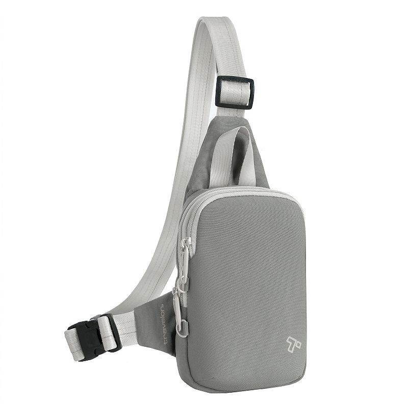 Travelon Anti-Theft The Voyages Compact Sling Bag, Granite