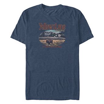 Big & Tall Yellowstone Wyoming Poster Graphic Tee