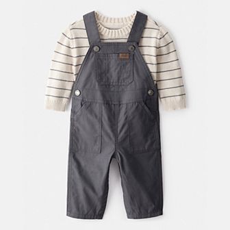 Baby Boy Carter’s 2 pc Stripe Sweater & Overall Set