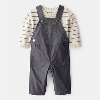 Baby Boy Carter’s 2 pc Stripe Sweater & Overall Set