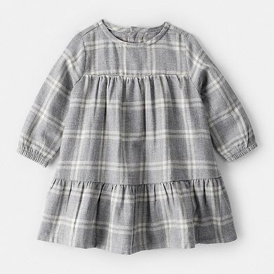 Baby Girl Carter's 2-Pc. Plaid Sherpa Vest & Dress Set