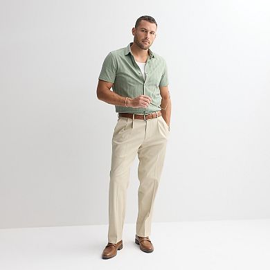 Men's Apt. 9® Knit Short Sleeve Button-Down Shirt