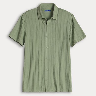 Men's Apt. 9® Knit Short Sleeve Button-Down Shirt