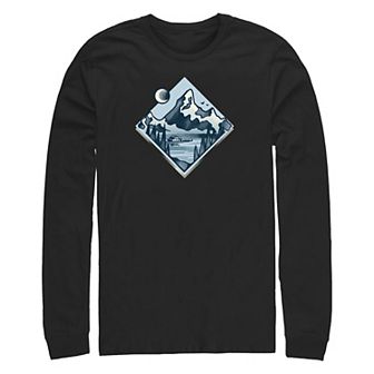 Big & Tall Night At The Lake Long Sleeve Graphic Tee
