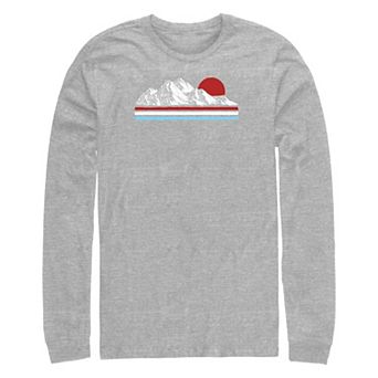 Big & Tall Snowy Mountains Long Sleeve Graphic Tee
