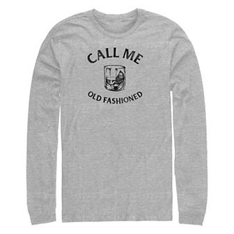 Big & Tall Call Me Old Fashioned Long Sleeve Graphic Tee