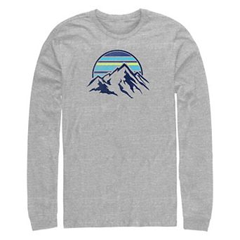 Big & Tall Stripe Moon Rise Long Sleeve Graphic Tee