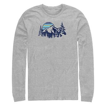 Big & Tall Mountain Range Long Sleeve Graphic Tee