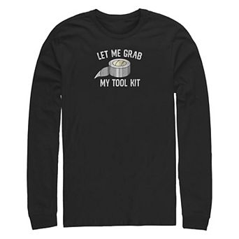 Big & Tall Let Me Grab My Tool Kit Long Sleeve Graphic Tee