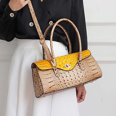 MKF Collection Liviana Women's Croc-Embossed Shoulder Bag by Mia K.