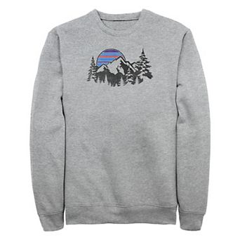 Big & Tall Mountain Range Graphic Fleece Sweatshirt