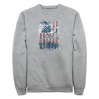 Big & Tall Mountain Scenery Graphic Fleece Sweatshirt