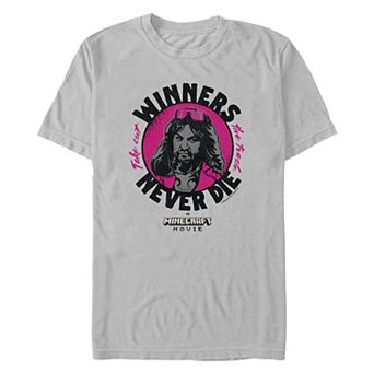 Men's Minecraft Movie Winners Never Die Graphic Tee