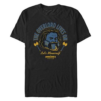 Men's Minecraft Movie The Overlord Lives On Graphic Tee