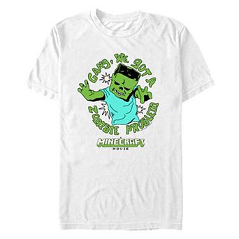Men's Minecraft Movie Zombie Problem Graphic Tee