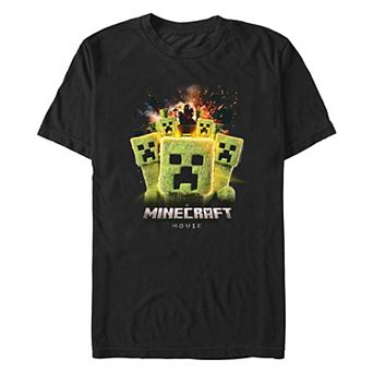 Men's Minecraft Movie Creepers Running Graphic Tee