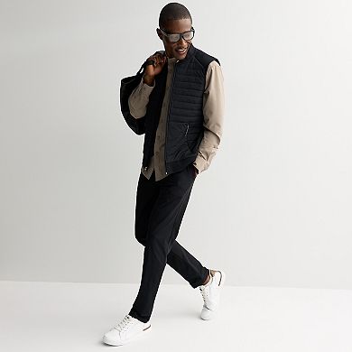 Men's FLX Standard Untuck Fit Long Sleeve Textured Button-Down Shirt